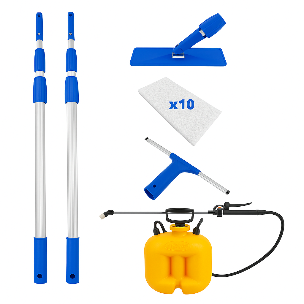 LSEBPK47 high capacity cleaning equipment bundle for waterless solar panel cleaning.