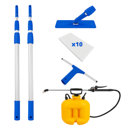 LSEBPK47 high capacity cleaning equipment bundle for waterless solar panel cleaning.